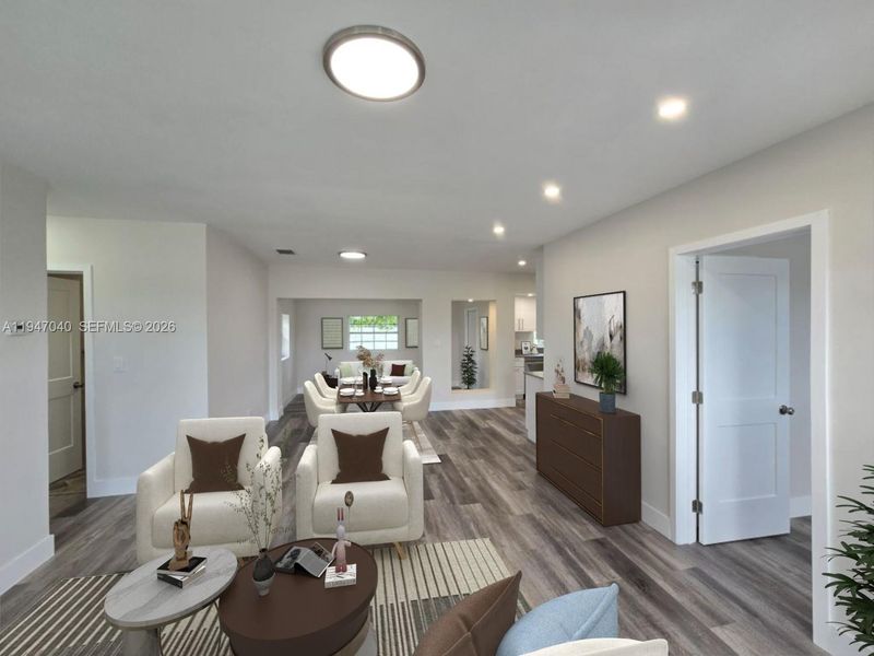 Furnished interior view inside a new home in , Miami (Image 35). Furnished interior view inside a new home in , Miami (Image 35).