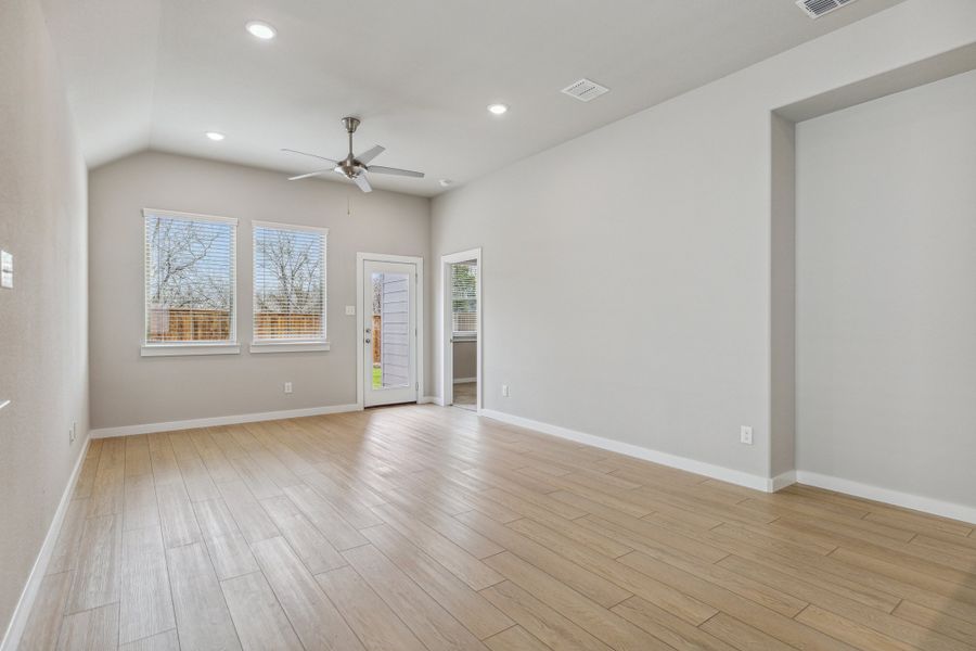 Living Room in the Birch home plan by Trophy Signature Homes – REPRESENTATIVE PHOTO