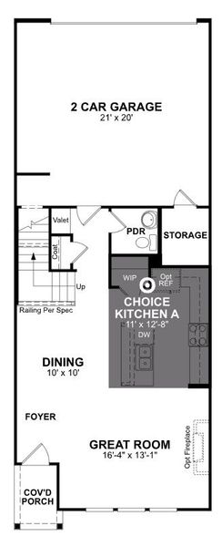 2D floor plan layout of this home in Bayside, Rowlett, TX (Image 5).