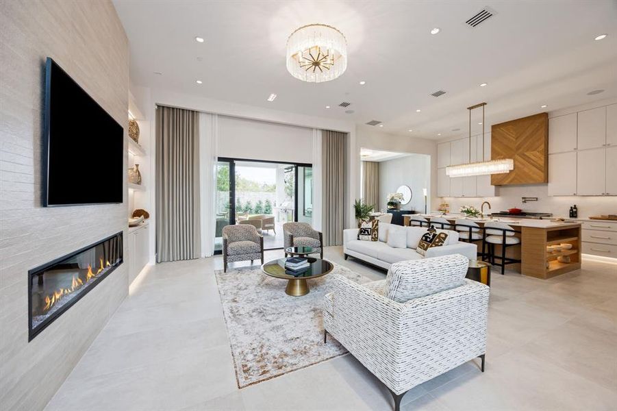 Furnished interior view inside a new home in Avadene at Las Colinas, Irving (Image 19).