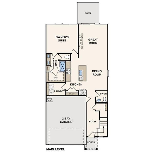 2D floor plan layout of this home in Meadow Creek Village, Locust, NC (Image 2).