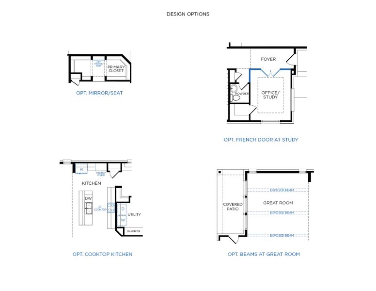 2D floor plan layout for the Monterey by Tricoast Homes in Lago Mar  50'  &  55', Texas City, TX (Image 4).