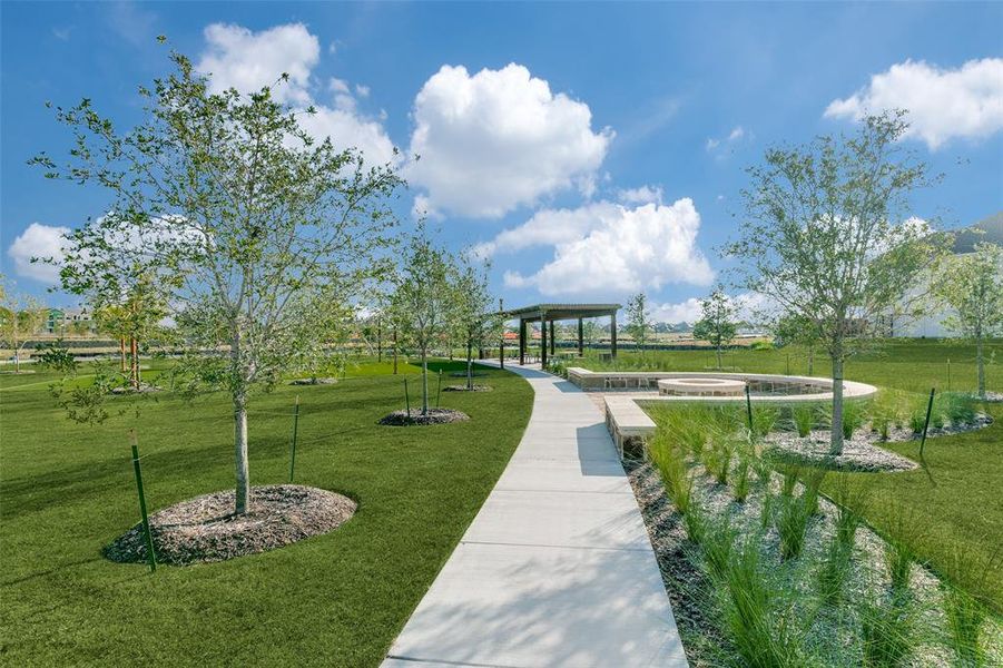 Walking paths and parks provide wonderful outdoor spaces in Estates at Stacy Crossing!