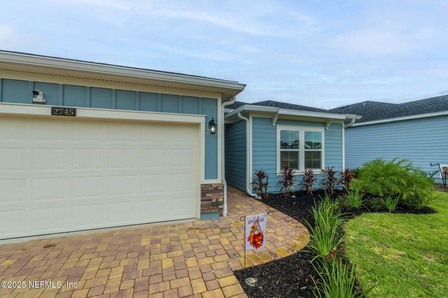 Exterior details and patio area of a home in Edenbrooke at Hyland Trail | 55+: Edenbrooke at Hyland Trail 60s, Green Cove Springs (Image 25). Exterior details and patio area of a home in Edenbrooke at Hyland Trail | 55+: Edenbrooke at Hyland Trail 60s, Green Cove Springs (Image 25).