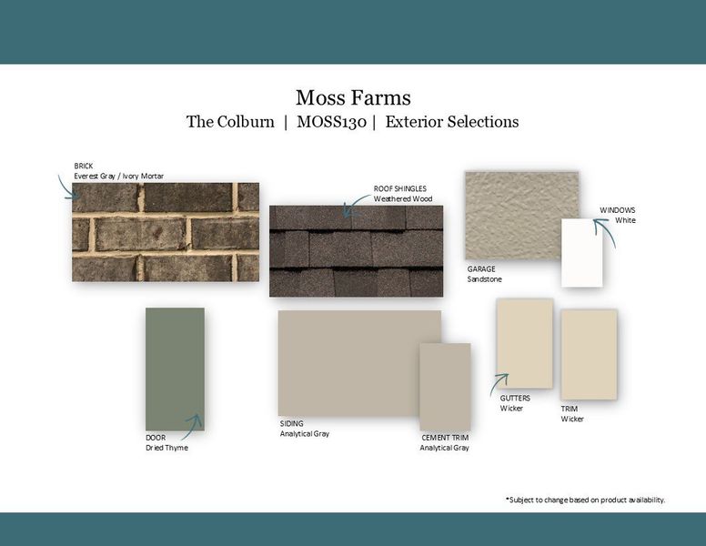 Sample of building materials used in homes in Moss Farm, White House (Image 45).