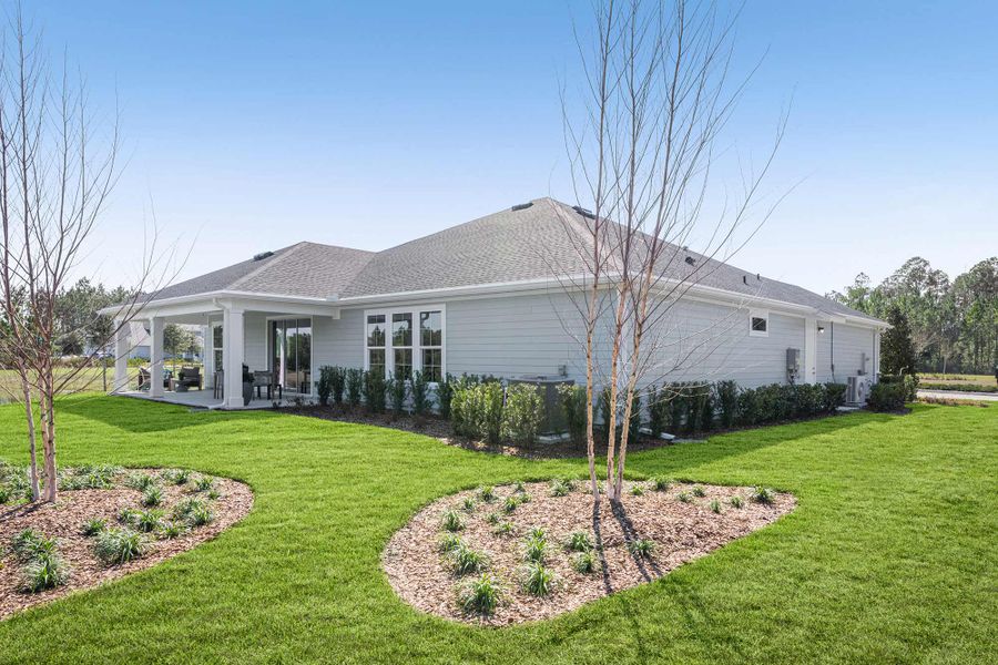 Representative exterior details of a home built from the The Brasher by David Weekley Homes in Tributary 70', Yulee (Image 4).