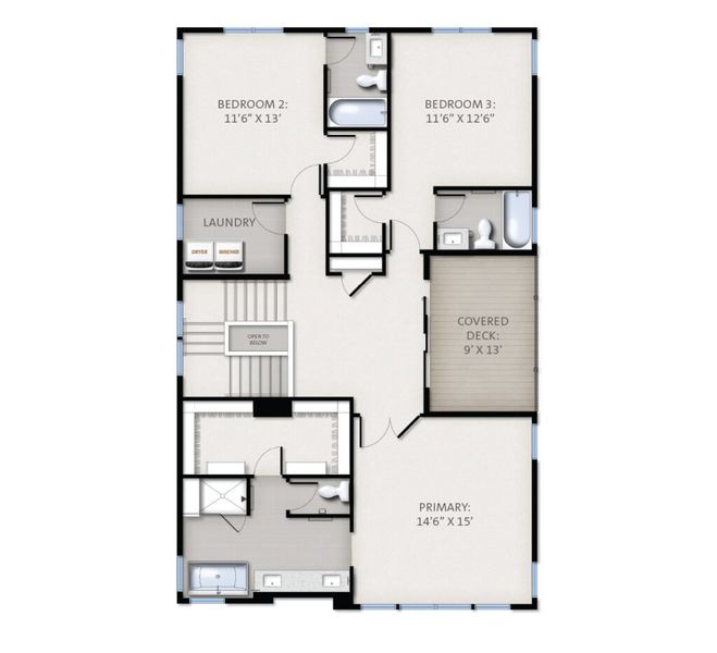 2D floor plan layout for the Dynamic by Boulder Creek Brands LLC in Baseline, Broomfield, CO (Image 4).