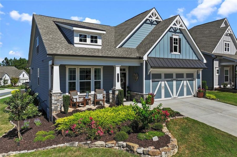 Front exterior of a new home in , Canton, GA, highlighting curb appeal (Image 28).
