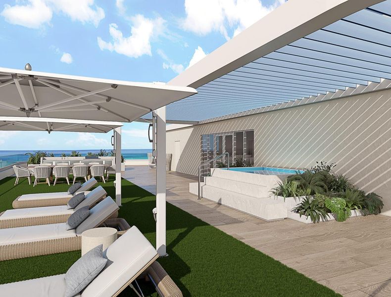 Artist's rendering Rooftop lounge