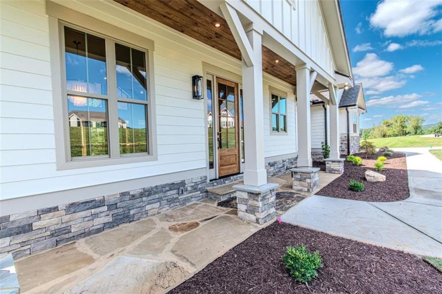 Exterior details and patio area of a home in , Blairsville (Image 53).