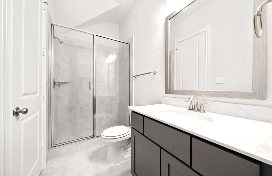 Furnished interior view inside a new home in Bridgeland 50′, Cypress (Image 14).