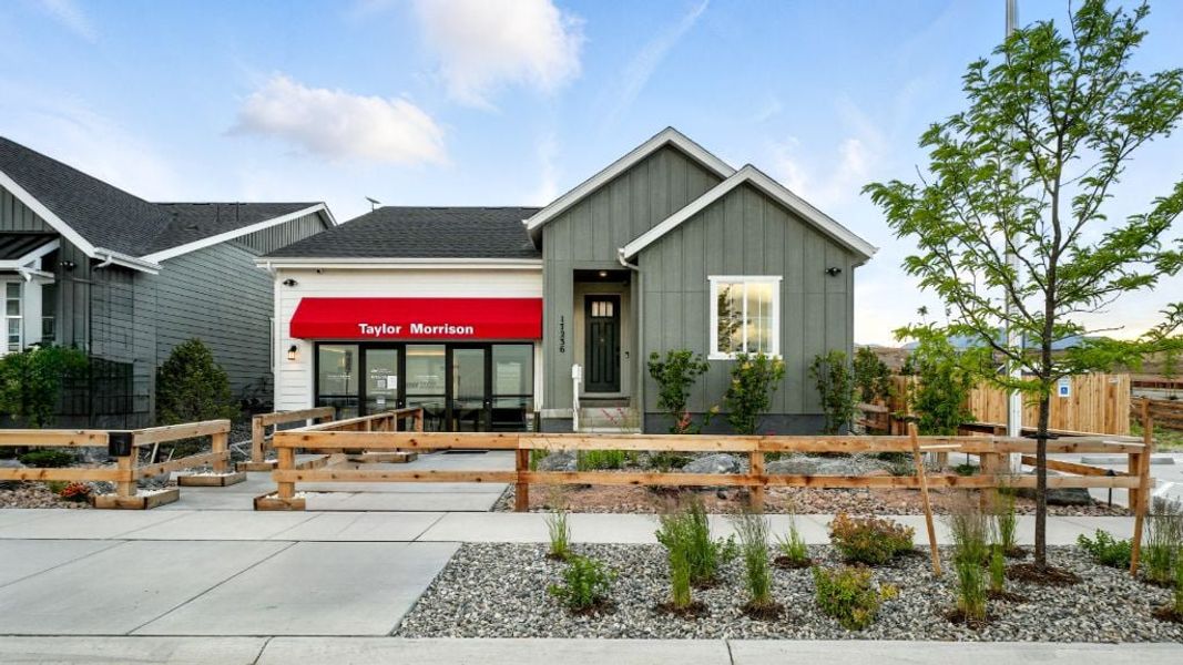 Representative exterior photo of a completed home built from the Royal Arch by Taylor Morrison in Trailstone Explorer Collection, Arvada, CO (Image 1).