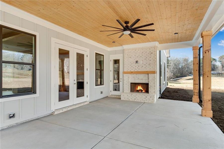 Exterior details and patio area of a home in , Hiram (Image 33).