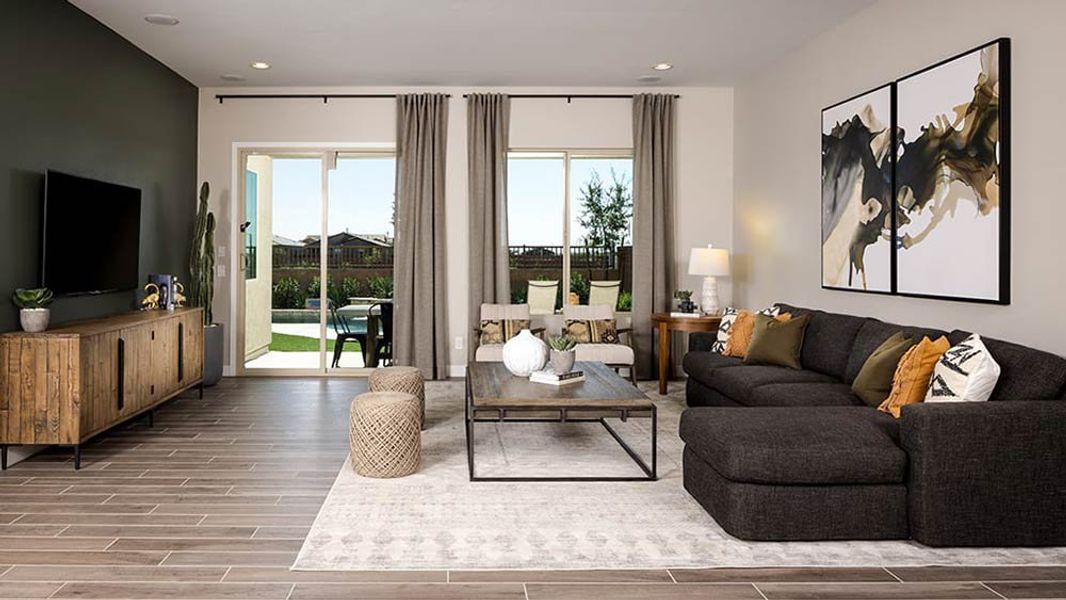Representative furnished interior of a home built from the Albany by Taylor Morrison in Combs Ranch Landmark Collection, San Tan Valley (Image 7).