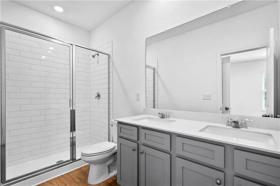 Furnished interior view inside a new home in Crossvine Village, LaGrange (Image 9).