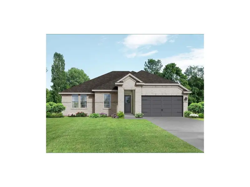 Front exterior of a new home in Lago Mar, Texas City, TX, highlighting curb appeal (Image 1). Front exterior of a new home in Lago Mar, Texas City, TX, highlighting curb appeal (Image 1).