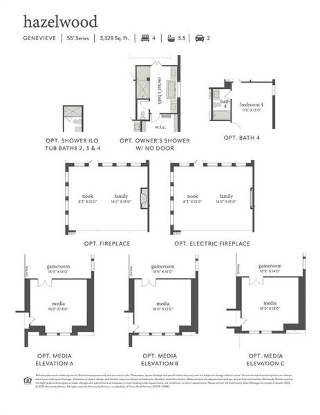 Our beautiful Genevieve plan features the optional electric fireplace, bath 4, media room and so much more! Our beautiful Genevieve plan features the optional electric fireplace, bath 4, media room and so much more!