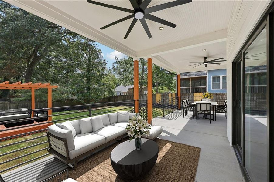 Exterior details and patio area of a home in , Atlanta (Image 27).