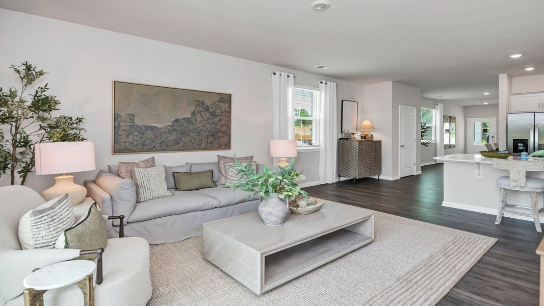 Representative furnished interior of a home built from the ALLEX by D.R. Horton in Leatherstone, Blythewood (Image 23).