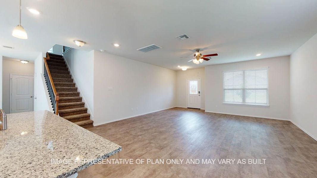 Representative unfurnished interior of a home built from the Aspen by D.R. Horton in Village at Nolan Heights, Harker Heights (Image 16).