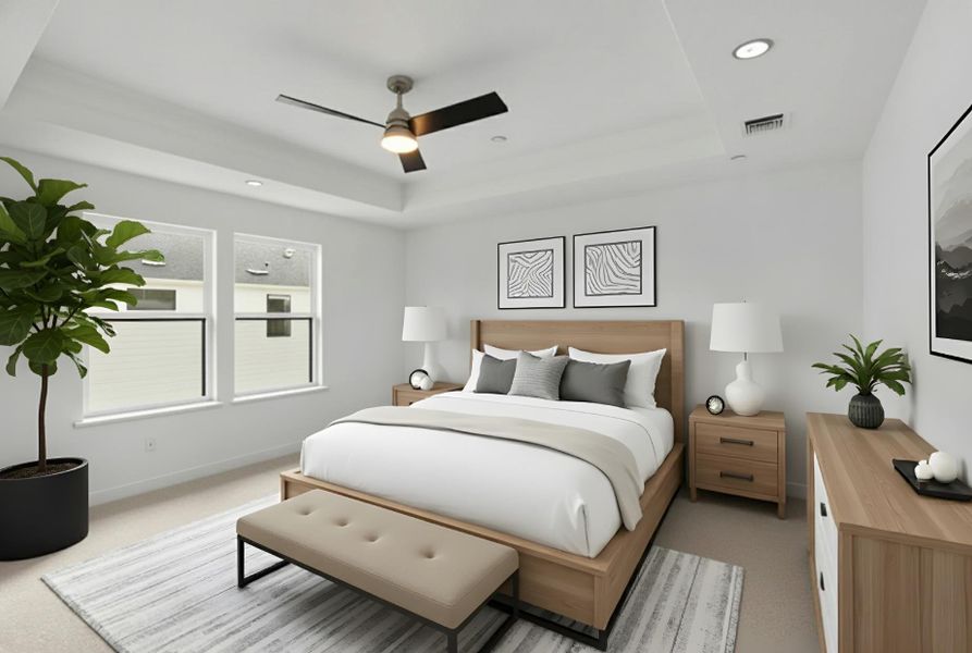 Furnished interior view inside a new home in Monarch on Main, Round Rock (Image 5).