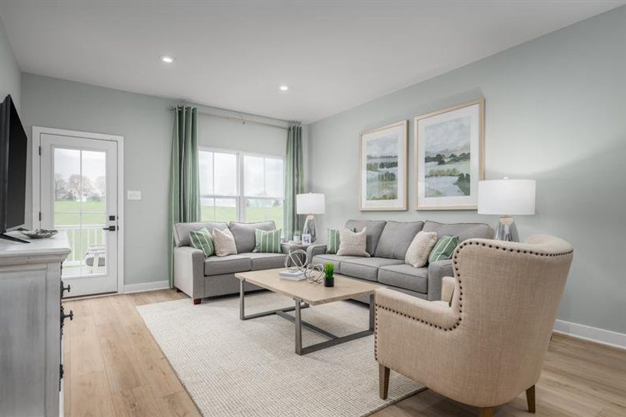 Representative furnished interior of a home built from the Caroline by Ryan Homes in Afton Arbors, Charlotte (Image 11).