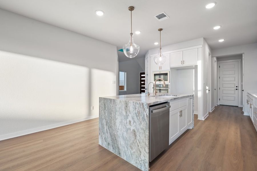 Furnished interior view inside a new home in Terrace Collection at Lariat, Liberty Hill (Image 12).