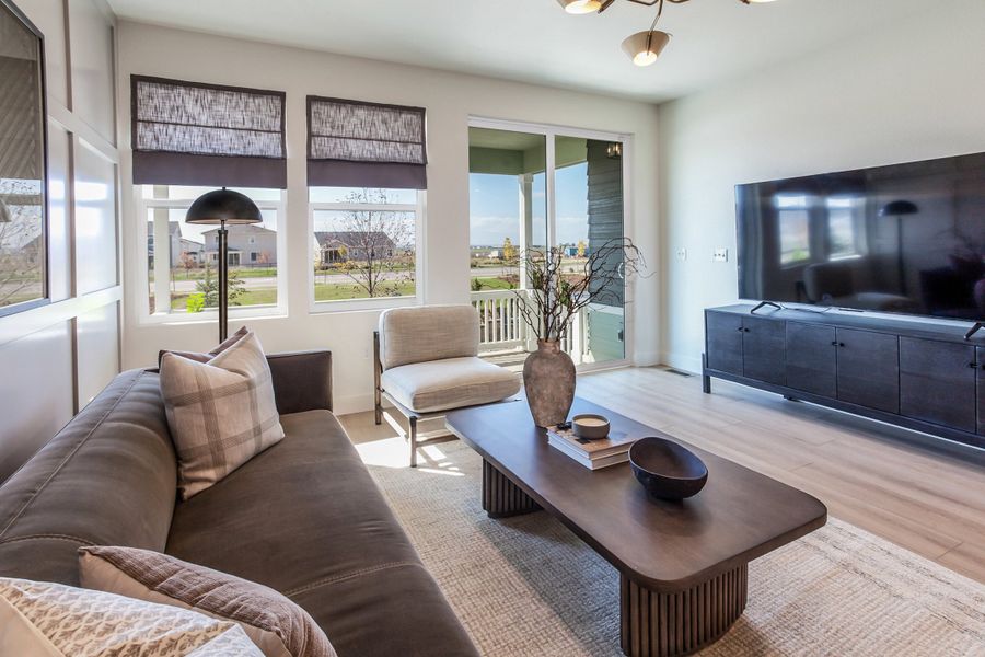 Representative furnished interior of a home built from the Christie by Hartford Homes in Trailside, Timnath (Image 19).