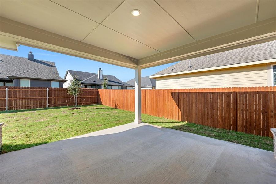 Exterior details and patio area of a home in Covenant Park, Springtown (Image 2). Exterior details and patio area of a home in Covenant Park, Springtown (Image 2).