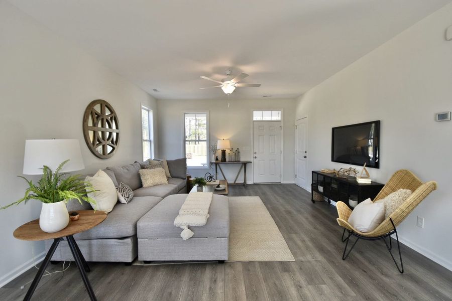 Representative furnished interior of a home built from the St. Augustine by Stevens Fine Homes in River Tide Farms, Bolivia (Image 10).