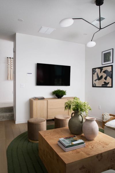 Representative furnished interior of a home built from the Payton by Lokal Homes in Lyric at RidgeGate Townhomes, Lone Tree (Image 6).