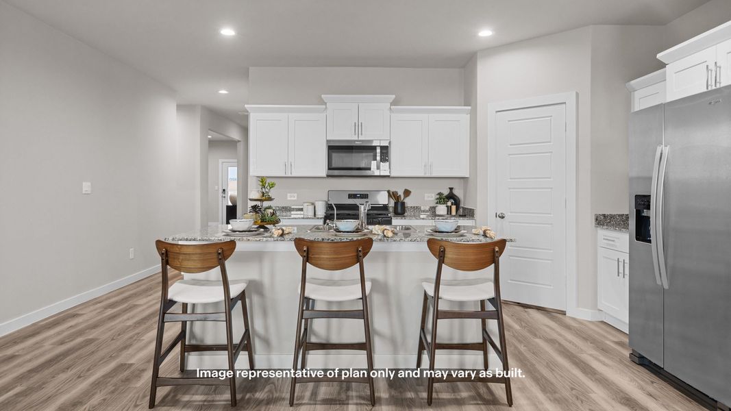 Furnished interior view inside a new home in Mustang Ridge, Andrews (Image 7). Furnished interior view inside a new home in Mustang Ridge, Andrews (Image 7).