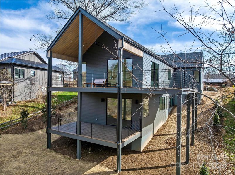 Exterior details and patio area of a home in , Asheville (Image 3).