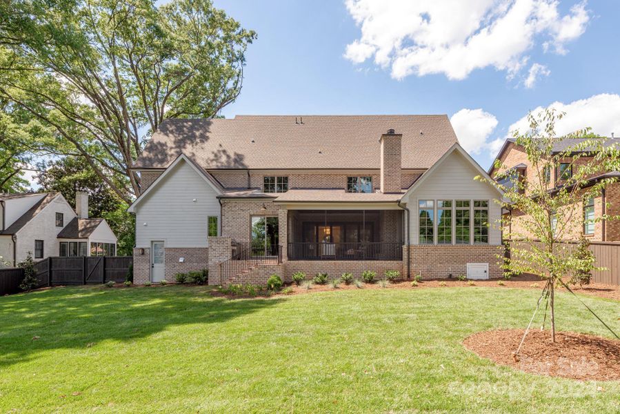 Beautifully landscaped and sodded - the backyard is ready for enjoying.