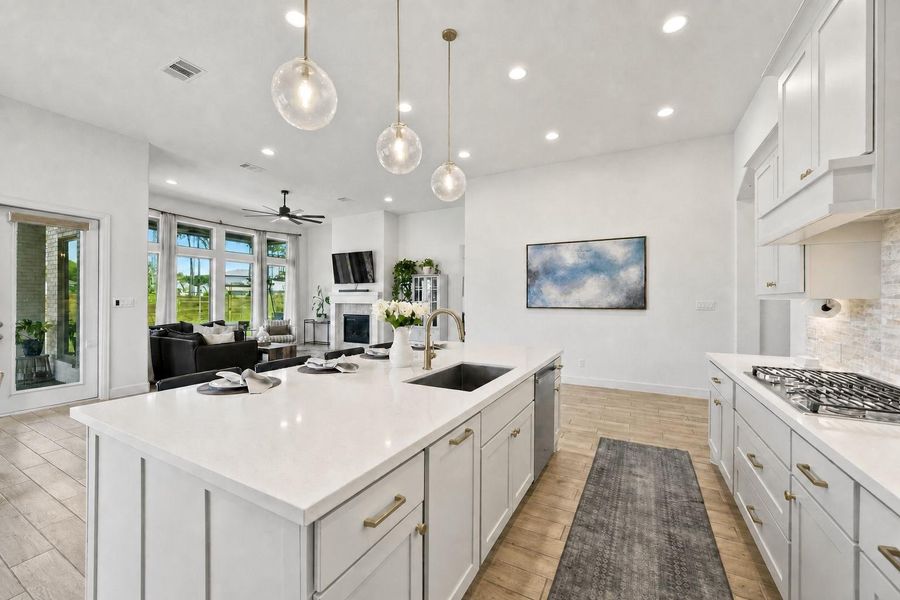 Furnished interior view inside a new home in Artavia, Conroe (Image 13).