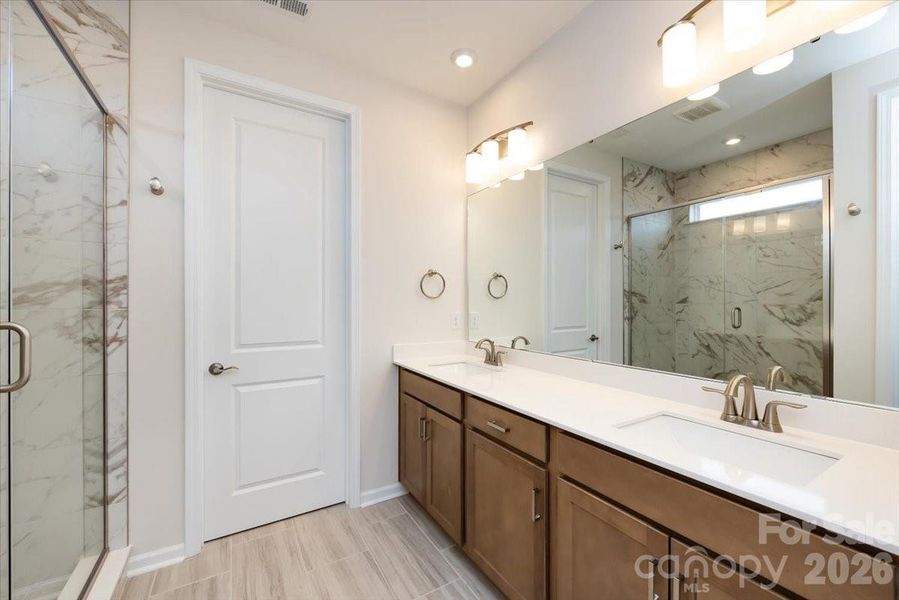Primary Bathroom with Dual Vanity