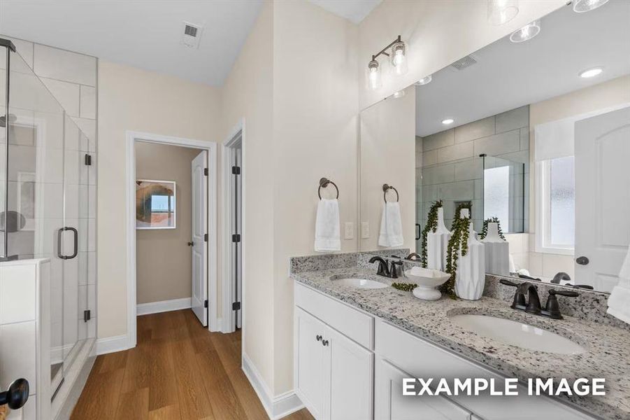 Furnished interior view inside a new home in Mercer Meadows, Royse City (Image 26).