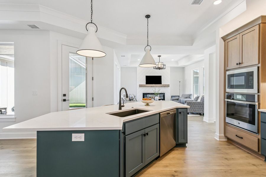 Furnished interior view inside a new home in The Courtyards at The Moorings, Wichita (Image 9).