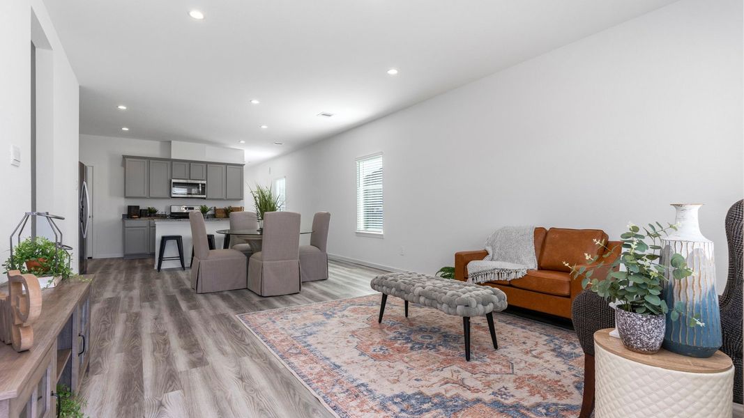 Representative furnished interior of a home built from the FLORENCE by D.R. Horton in Lakes at Westland Ranch, League City (Image 11).