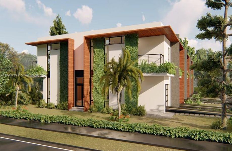 Front exterior of a new home in , Hollywood, FL, highlighting curb appeal (Image 1).