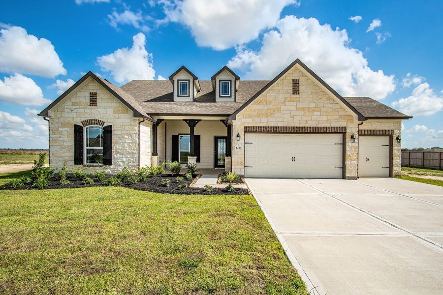 Front exterior of a new home in , Beaumont, TX, highlighting curb appeal (Image 2).