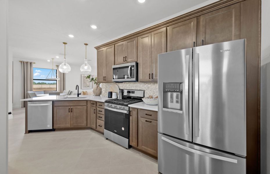 Kitchen with designer finishes