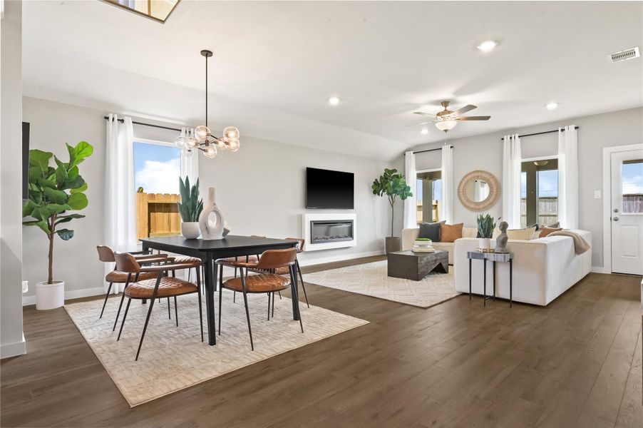 Furnished interior view inside a new home in August Trails, Needville (Image 13).