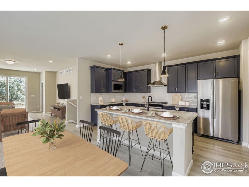 Stunning kitchen island and finishes