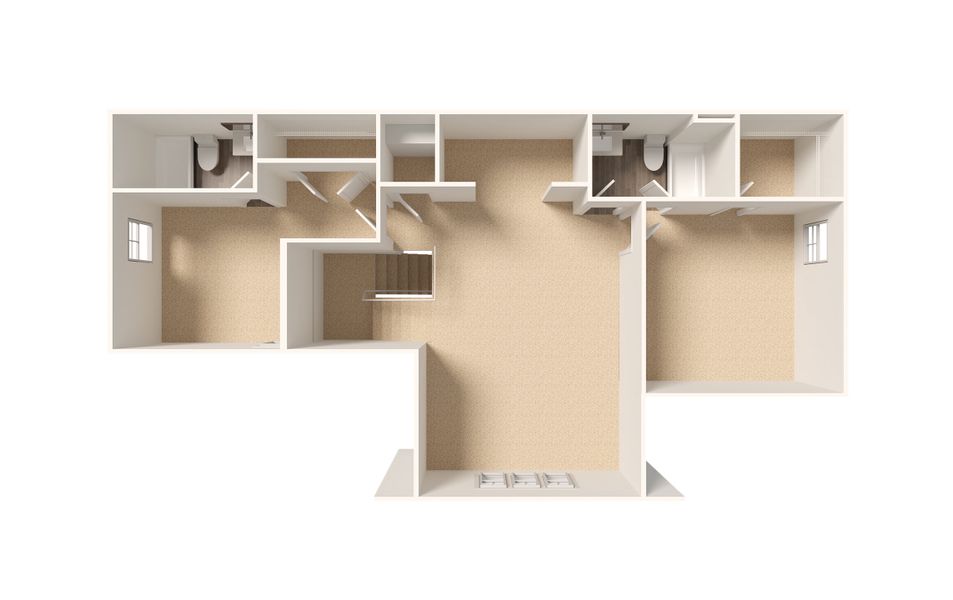 2D floor plan layout for the Taft by Foundation Home Builders LLC in Old Hickory Crossing, Mocksville, NC (Image 3).
