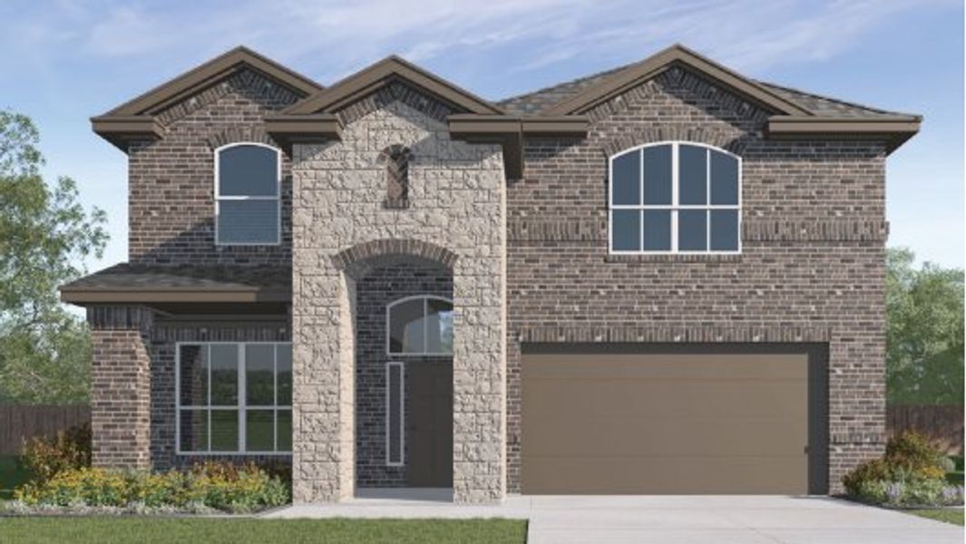 Representative exterior photo of a completed home built from the The RedRock by D.R. Horton in Westmont, Lubbock, TX (Image 14).
