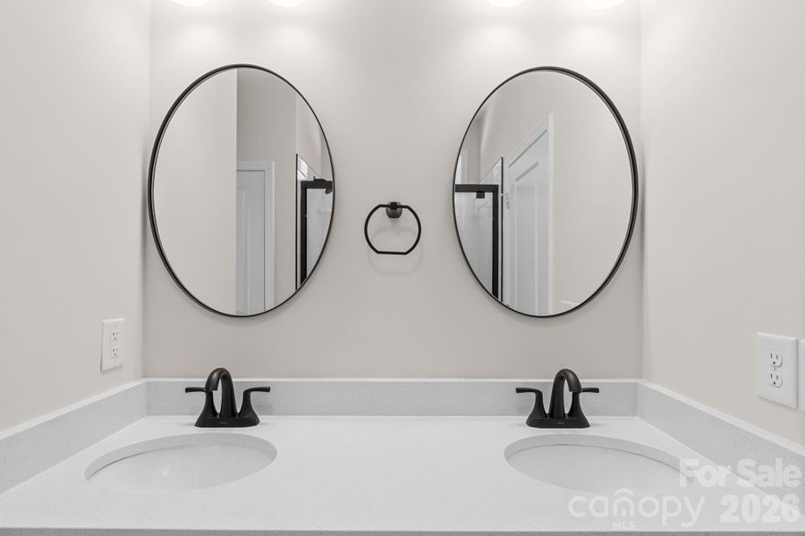 Primary bathroom with double sink