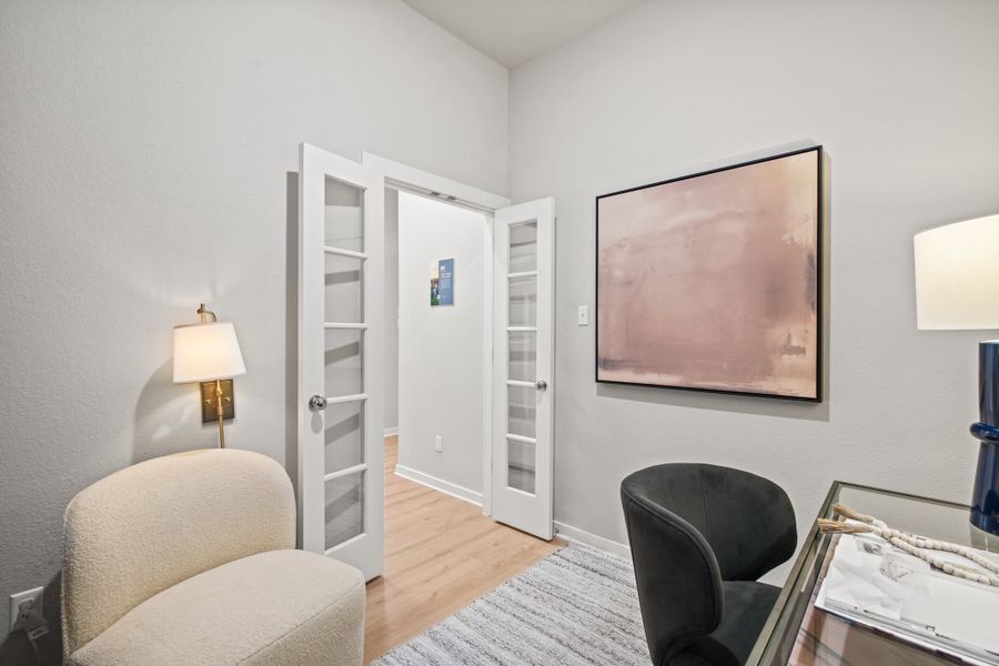 Home Office in the Diamond home plan by Trophy Signature Homes – REPRESENTATIVE PHOTO