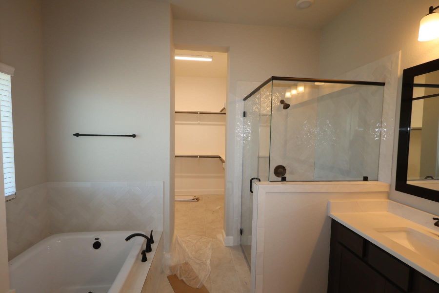 Furnished interior view inside a new home in Prairieland Village - Grove Collection, Cypress (Image 13).