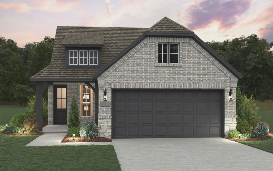 Representative exterior photo of a completed home built from the Tucson by Chesmar Homes in Heartland 40's, Heartland, TX (Image 10).
